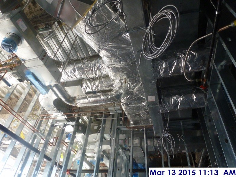 Started insulating the duct work at the 2nd floor